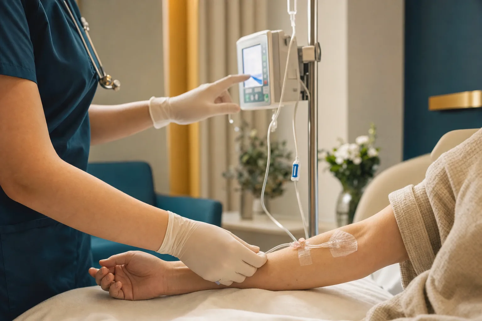 A single CAR T-cell infusion follows weeks of cell collection, manufacturing and preparation, then a closely monitored recovery.